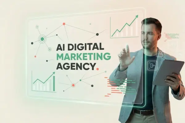 AI Digital Marketing Illustration