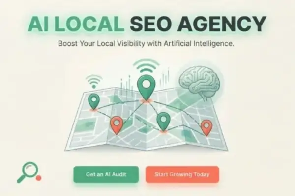AI Local SEO Agency Illustration