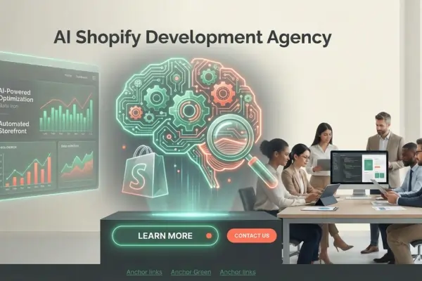 AI Shopify Development Agency Illustration
