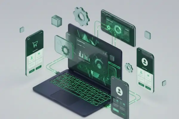 AI TikTok Marketing Agency Illustration