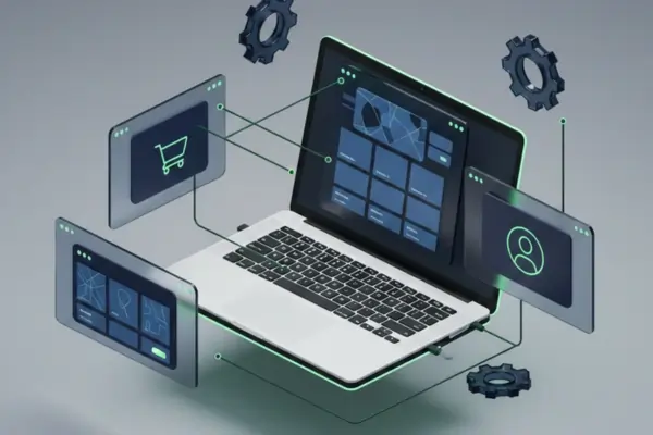 Architecture and Engineering Digital Marketing Illustration