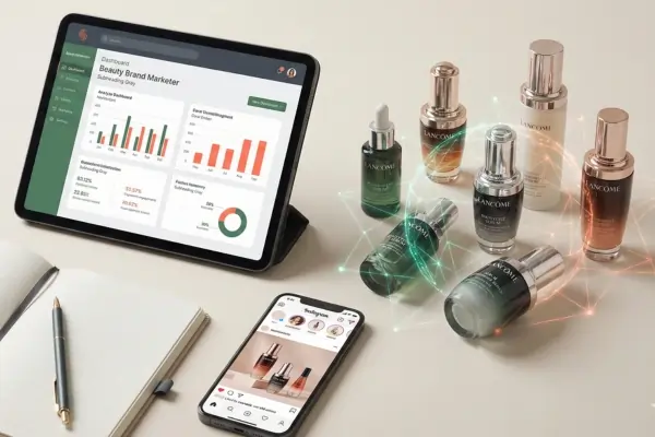 Beauty and Personal Care Digital Marketing Illustration