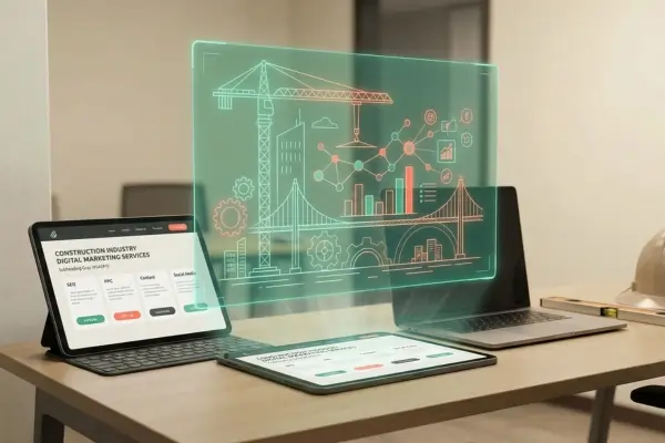 Construction Digital Marketing Illustration