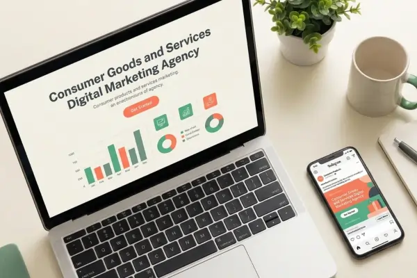 Consumer Goods Digital Marketing Illustration