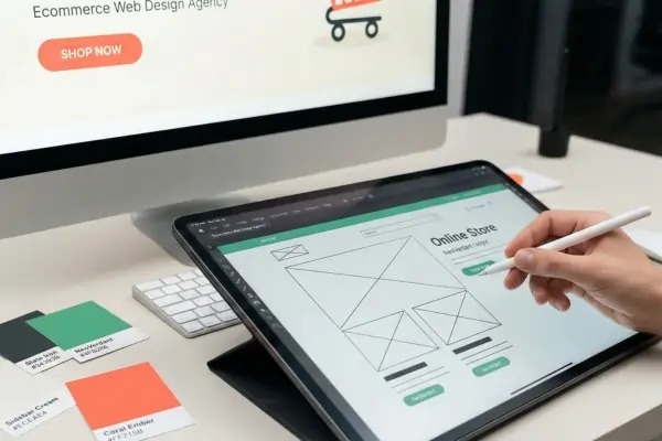 Ecommerce Web Design Services in Karachi Illustration