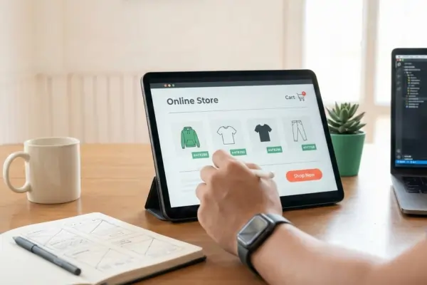 eCommerce Web Design Illustration